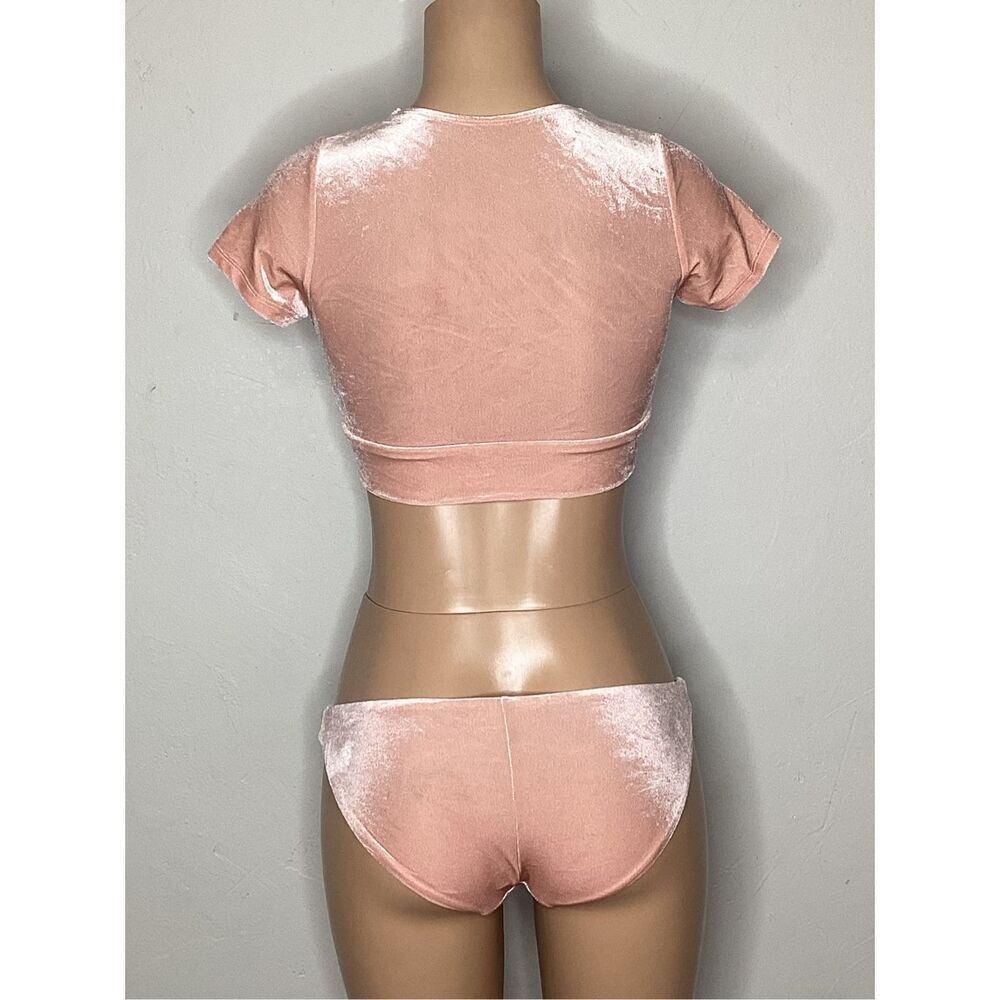 New. Robin Piccone blush stretchy velour bikini set. Small. Retails $189 - Picture 6 of 10